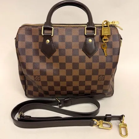 Väska, Louis Vuitton Speedy 25, Bandoulier, axelrem, Damier Ebene-canvas, 25x19x15 cm, kod CT4127, kvitto Stockholm 2017, dustbag, lås med nyckel, sparsamt använd, gott skick, dustbag, originalkartong