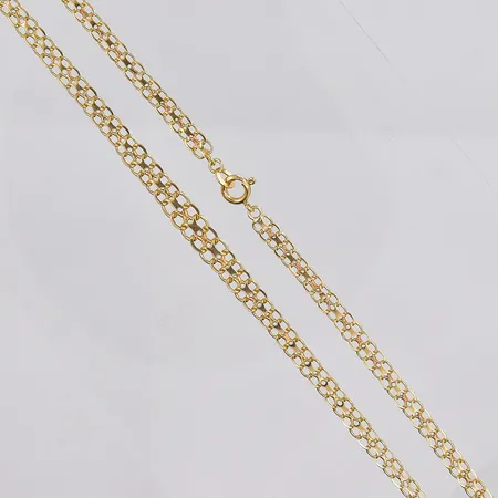 Collier doserad X-länk, 49cm, bredd 4,8-6,7mm, 18K Vikt: 12,1 g