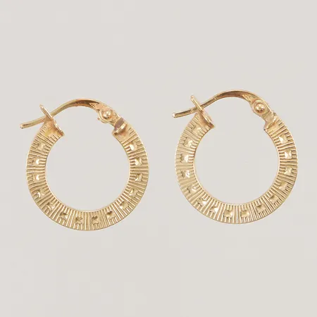 Örhängen, ett par, Ø15,3mm, 18K 1g.