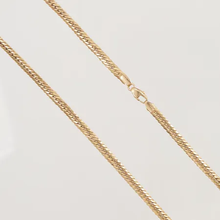 Kedja, skador finns, 43cm, 18K 13,9g.