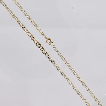 Collier doserad Bismarck, 43cm, bredd 2,7-4,5mm, 18K Vikt: 5,1 g