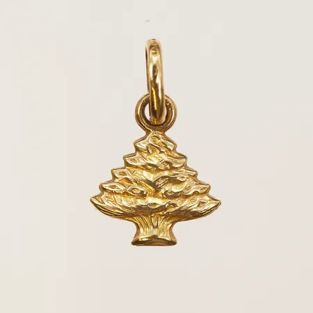 Hänge, träd, 14mm, 18K Vikt: 1 g