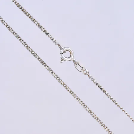 Kedja Pansar, längd 42 cm, bredd 1 mm, silver 925/1000. Vikt: 2,7 g