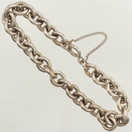 Armband Ankar, längd 19cm, bredd 8,3mm, säkerhetskedja, 835/1000 silver Vikt: 27,2 g