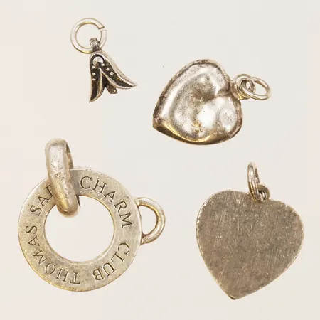 Diverse silversmycken/delar, defekt, ca 7-20mm, ej stämplat, silver. Vikt: 5,1 g