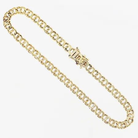 Armband Bismarck, 18cm, bredd 4mm, 18K Vikt: 6,6 g