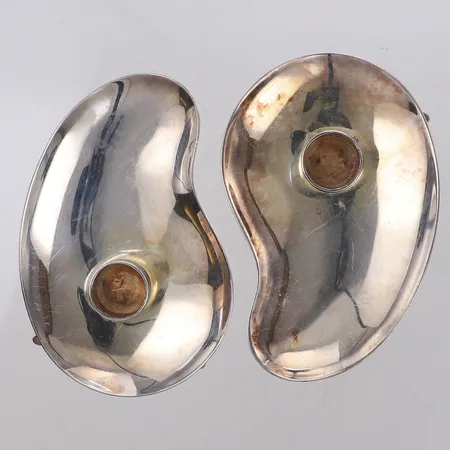 Ett par ljusstakar, längd 75mm, Danmark, HGr, 925/1000 silver Vikt: 55,4 g
