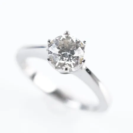Ring m diamant 1,0ct WP enligt gravyr, vitguld, stl 16½(52), 18k Vikt: 3,9 g