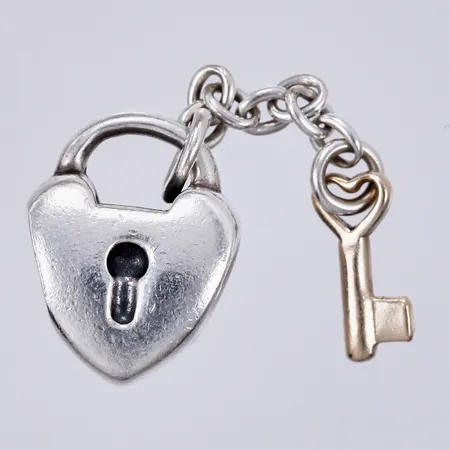 Berlock lås, Pandora, längd: ca 3,3cm, bredd: ca 2-8mm, 925/1000, silver Vikt: 2,4 g