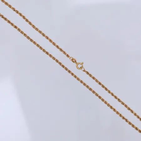 Kedja, Cordell, ihålig, 42,5cm, bredd 2,5mm, kattfotstämplad, 18K