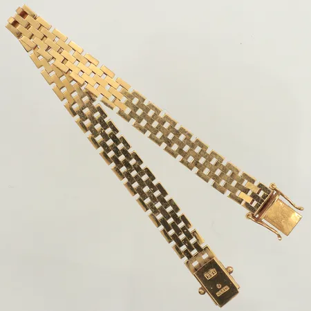 Armband Korridor, längd 18cm, bredd 8,3mm, Alton Falköping, 18K  Vikt: 22,6 g