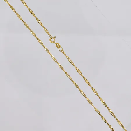 Kedja Singapore, 56cm, bredd 2,2mm, 21K Vikt: 6,3 g