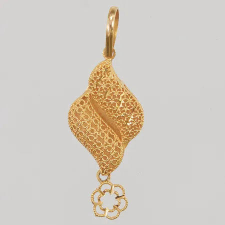 Hänge, längd: 4cm, bredd: 15,4mm, 21K 2,6g.