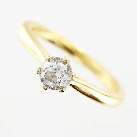 Ring, diamant ca 0,40ct enligt gravyr, stl 16¼, bredd 2-5,5mm, GHA, gravyr,  18K Vikt: 3,2 g