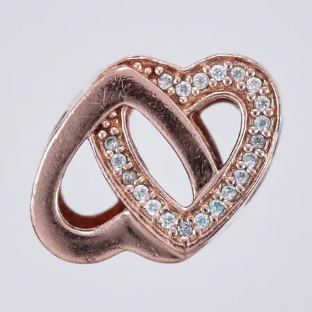 Berlock, Hjärta, Pandora, längd: ca 1cm, bredd: ca 6-12mm, förgylld metall  