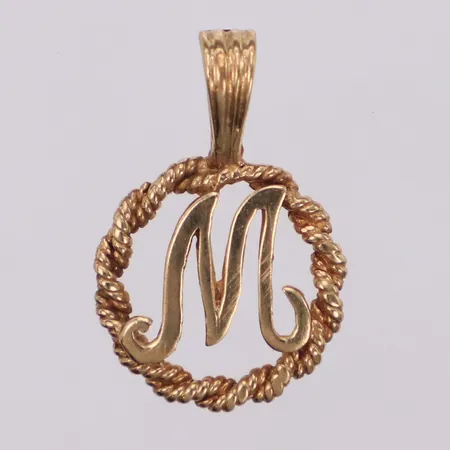 Hänge, M, längd 20mm, engelska stämplar, 9K Vikt: 1 g