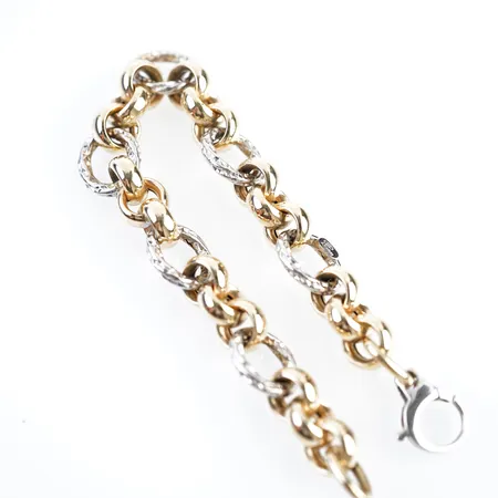 Armband, 20cm, bredd 13mm, 14k Vikt: 10 g