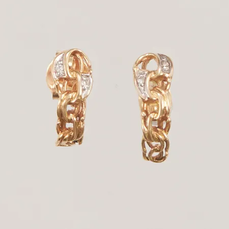 Örhängen, ett par, Bismarck, 12mm, 18K, 1,3g.