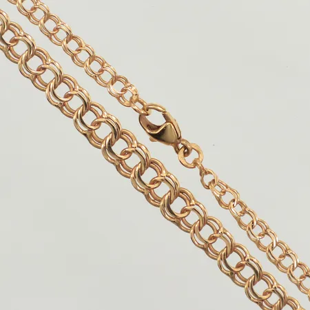 Collier doserad Bismarck, längd 41,5cm, bredd 3-5mm, 18K  Vikt: 6,7 g