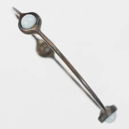 Armring Sphere, akvamariner, Georg Jensen, Ø6,5cm, innermått ca 18cm, bredd 2-10mm, nr 473 M, originaletui, 925/1000 silver Vikt: 17,2 g