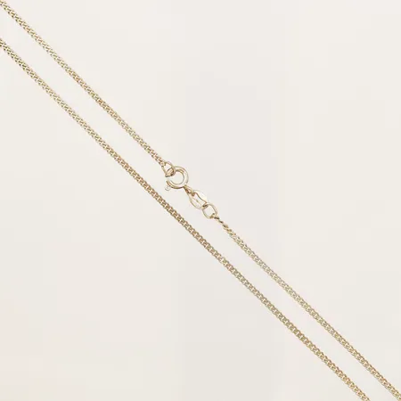 Kedja, Pansar, längd 38, bredd 1,5mm, silver. Vikt: 3 g