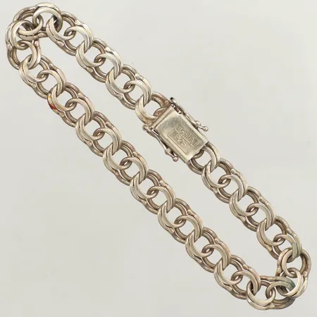 Armband Bismarck, längd 20cm, bredd 8mm, GHA, 925/1000 silver Vikt: 16,2 g