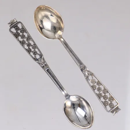 2 kaffeskedar, längd 10,5cm, Princess, Ceson, 830/1000 silver Vikt: 16,6 g