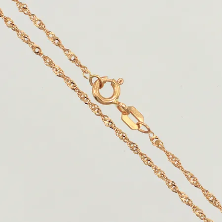 Kedja Singapore, längd 38cm, bredd 1,4mm, 18K Vikt: 1,6 g