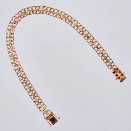 Armband X-länk, längd ca 18,5cm, bredd ca 6mm, Nordiska Guldvaru-Aktiebolaget år 1961, 18K  Vikt: 7,5 g