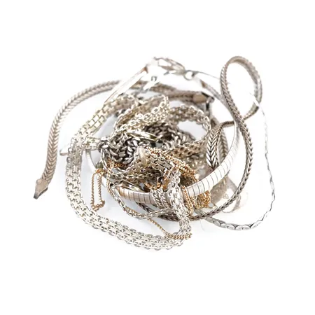 Diverse silversmycken Vikt: 78,5 g