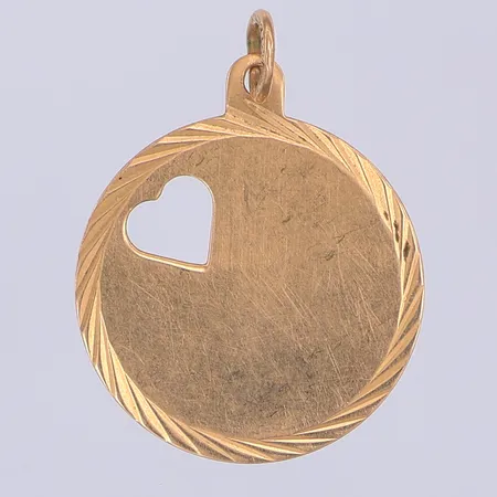Hänge, ograverad bricka, hjärta, 23mm, NSE, 18K Vikt: 1,3 g