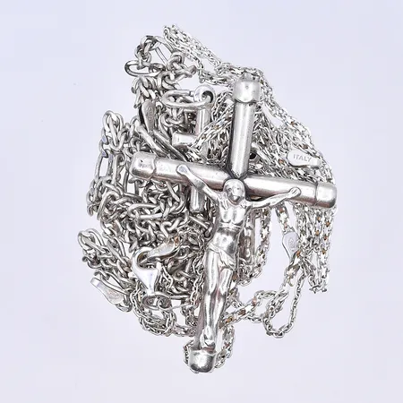 Diverse defekt silver, silver 925/1000. Vikt: 24,4 g