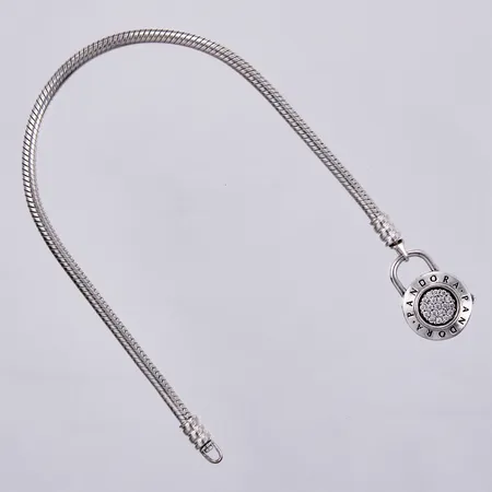 Armband, Pandora, längd: ca 19,5cm, bredd: ca 3-19mm, 925/1000, silver Vikt: 18,5 g
