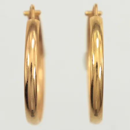 Ett par örhängen, Ø32mm, bredd 3,5mm, 18K  Vikt: 4,5 g