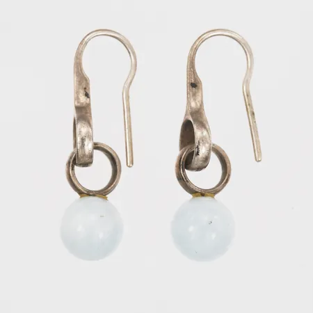 Ett par örhängen Sphere, akvamariner, Georg Jensen, längd 31mm, krokar, originaletui, 925/1000 silver  Vikt: 3,8 g