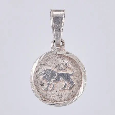 Hänge stjärntecken lejon, längd: ca 1,5cm, bredd: ca 10mm, 925/1000, silver Vikt: 0,7 g