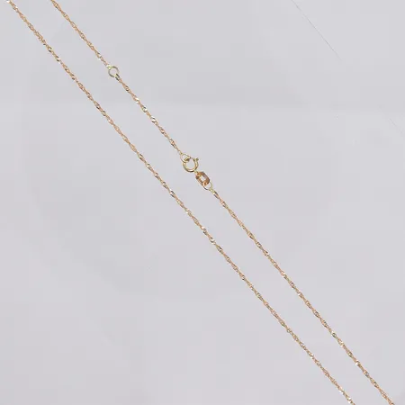 Kedja Singapore, 42-45cm, GHA, 18K Vikt: 1,3 g