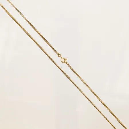 Kedja, Rävsvans, 82cm, bredd 1,5mm, något bucklig, 18K Vikt: 13,3 g