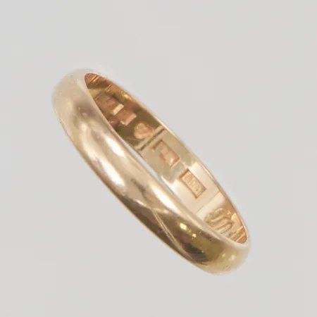 Ring, slät, Ø16, bredd: 3mm, gravyr, 18K, 1,9g.