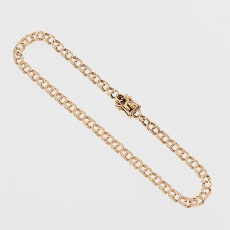 Armband Bismarck, längd ca 18 cm, bredd 3.2 mm, 18k. Vikt: 3,8 g