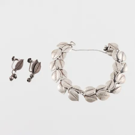 Armband + parörhängen Silver, Engel. Vikt: 33,7 g