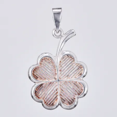 Hänge fyrklöver, längd: ca 3cm, bredd: ca 17mm, 925/1000, silver Vikt: 1,8 g