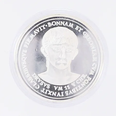 Mynt, stadsmynt Bonn Tyskland, etui, silver 999/1000 Vikt: 14,8 g