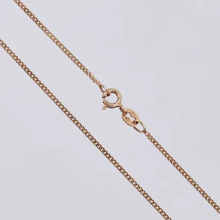 Kedja pansar, längd: ca 34cm, bredd: ca 1mm, 925/1000, förgyllt silver Vikt: 1,8 g