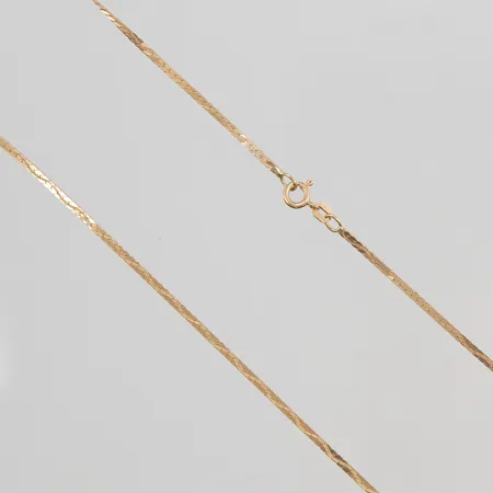 Kedja, manglad pansar, 40cm, bredd: 1,8mm, Balestra, 18K, 5,9g.