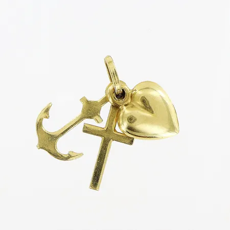 Hänge, tro, hopp och kärlek, 18mm, 18K Vikt: 0,8 g