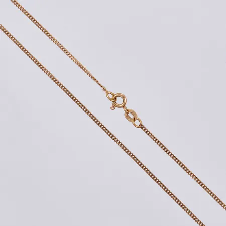 Kedja Pansar, längd: ca 51cm, bredd: ca 1,5mm, 18K  Vikt: 4 g