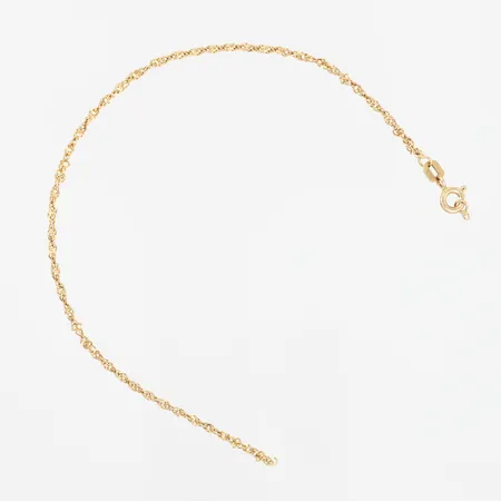 Armband Singapore, 18cm, bredd: 2mm, defekt, 18K Vikt: 1,3 g