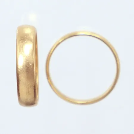2 ringar släta,  Ø16,16¾, 18K   Vikt: 5,5 g