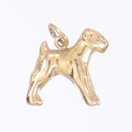 Hänge i form av hund, ca 12x15mm, 18K Vikt: 0,5 g